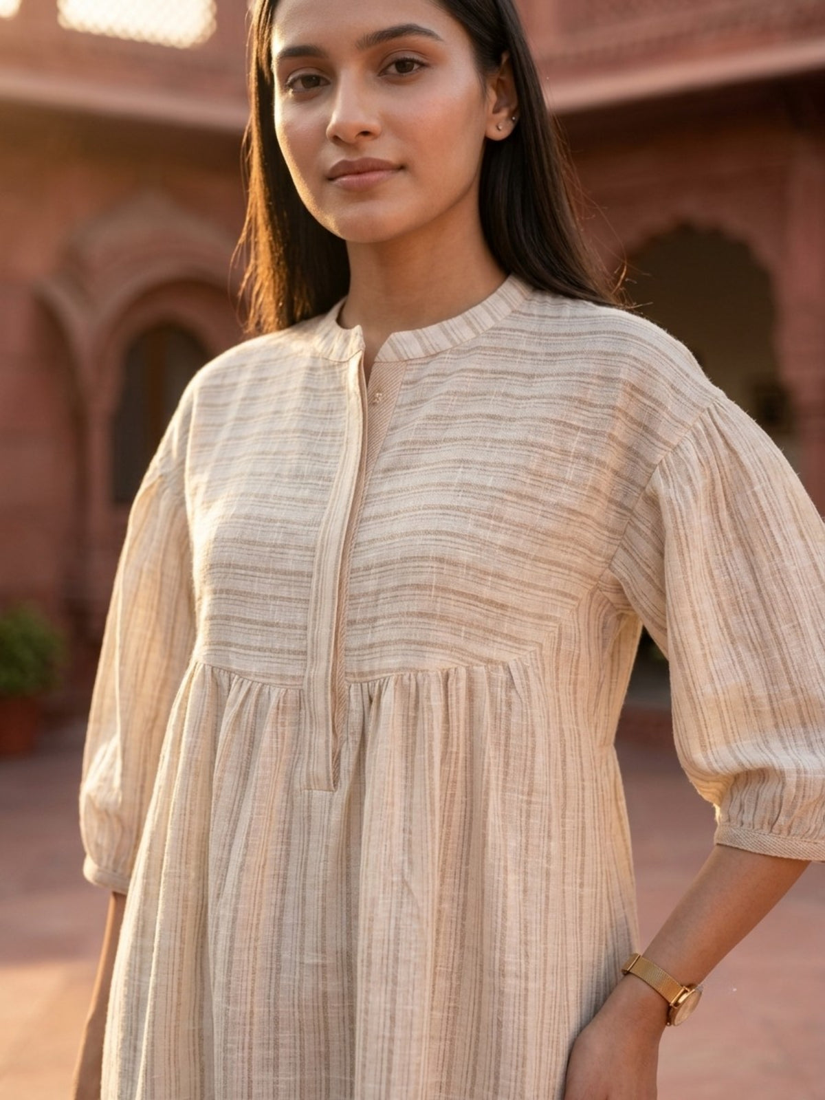 Sand Stripe Kurta Set