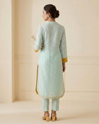 Sky & Saffron Chanderi Set