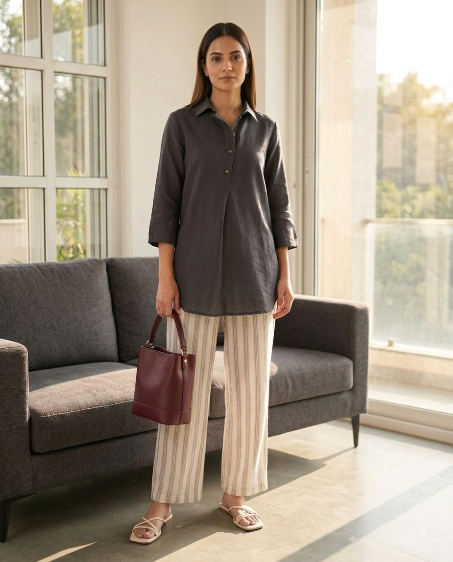 Ash Grey Relaxed Shirt