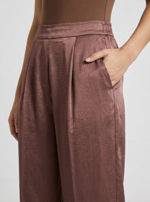 Rosewood Pleated Satin Pants