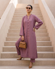 The Mauve Pom-Pom Kurta Set