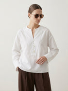 The Linen V-Neck Popover