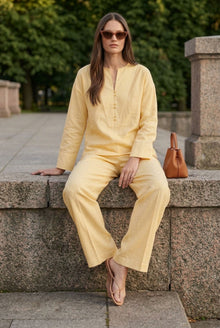 Linen Popover Co-ord — Butter Yellow