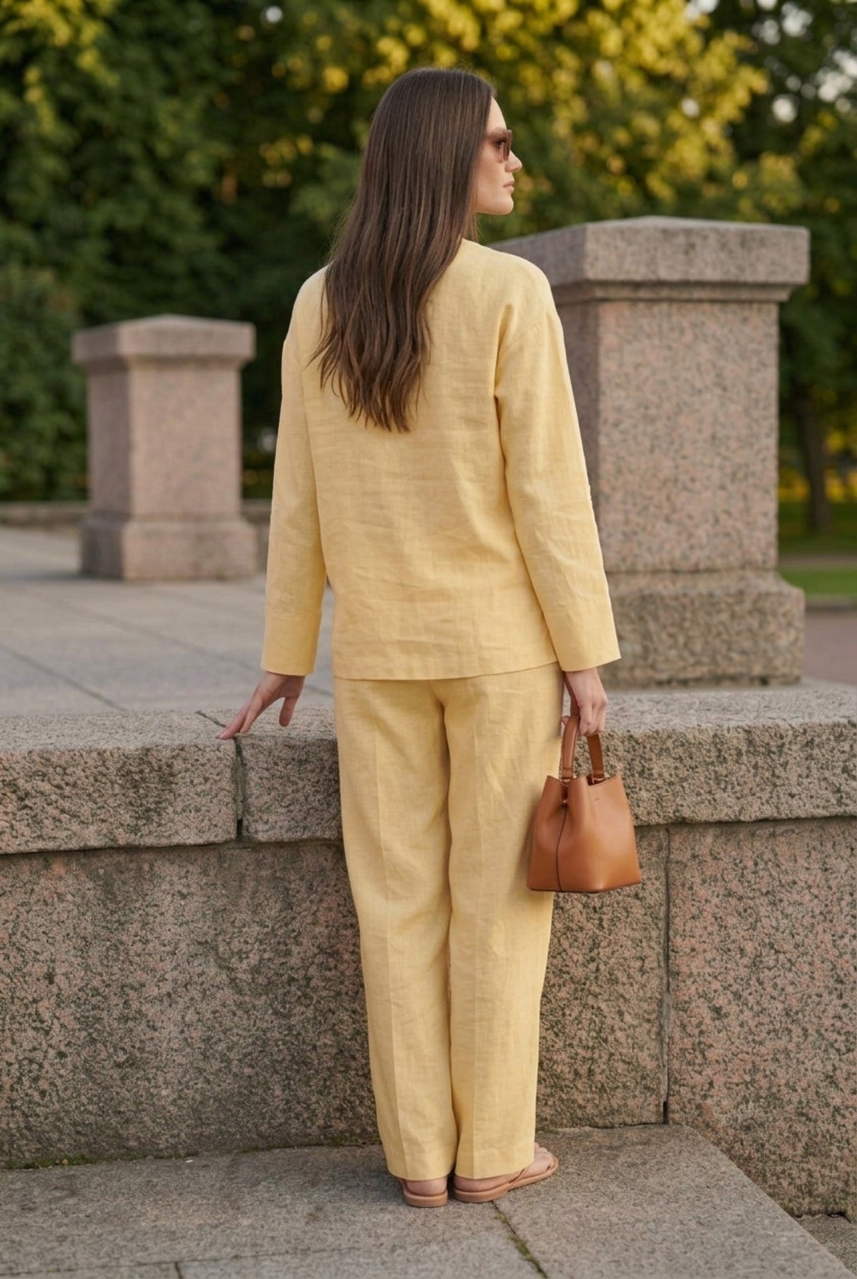 Linen Popover Co-ord — Butter Yellow