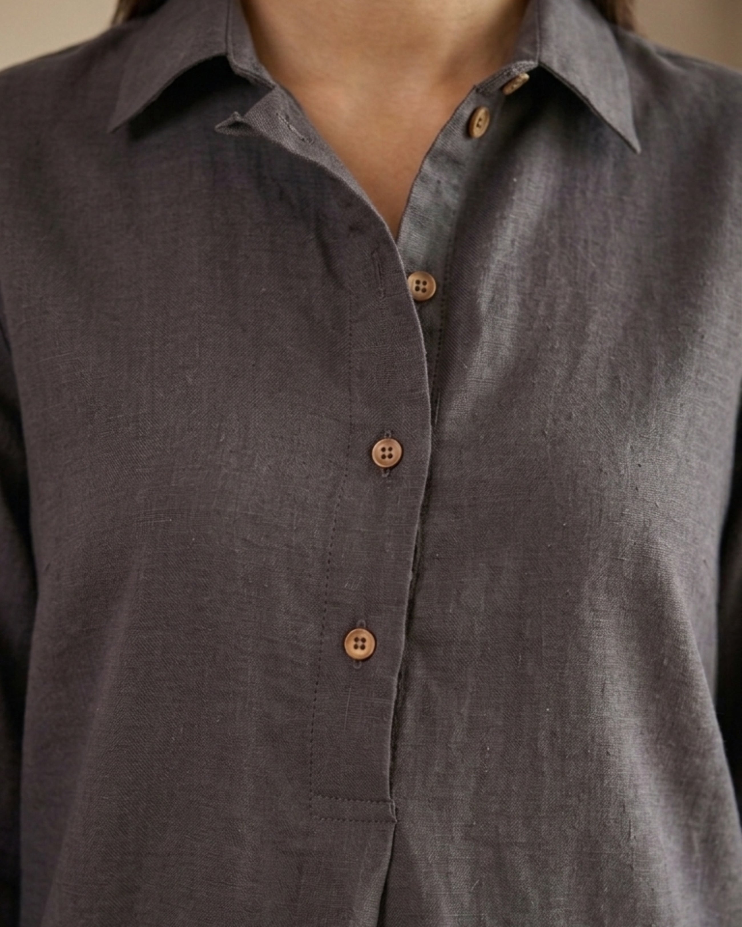 Ash Grey Relaxed Shirt
