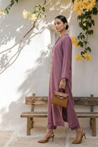 The Mauve Pom-Pom Kurta Set