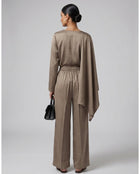 The Taupe Drape Satin Set